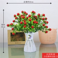 3 куска богатых фруктов + белая цветочная корзина