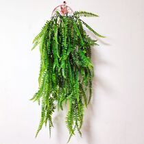 Simulation fern grass fern leaf fern landscaping green plant home wall-mounted hotel soft green plant wall decoration pendant