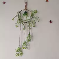 Круглый зеленый золотой колокольчик ивы подвес