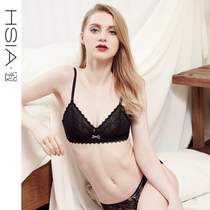 HSIA ya triangle cup without steel ring ultra-thin bra lace French non-sponge thin underwear womens bralette