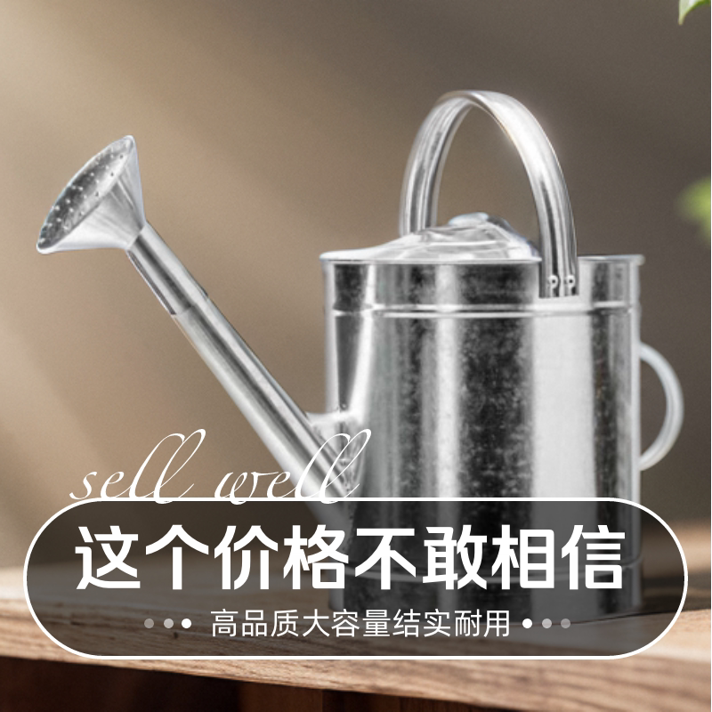 Galvanized Anti-Rust Leak-Proof Thickened Large-Capacity Watering Can for Watering Flowers and Vegetables, Household Watering Bucket