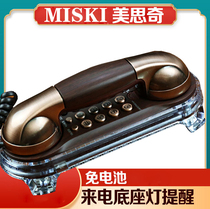 Mesiqi hanging wall-mounted phone landline home retro fashion creative antique sitting machine Hotel small extension