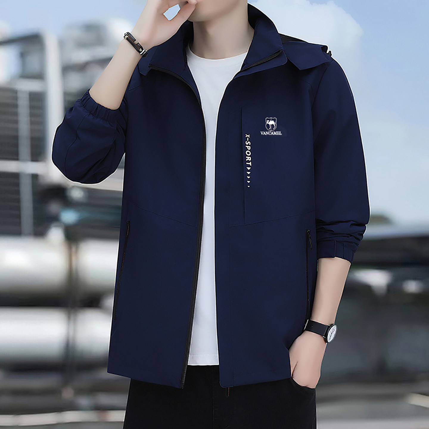 Western Camel メンズ フリース裏地付き 厚手 カジュアル フード付きジャケット 作業服 アウター 防風 アウトドア 登山服 レディース