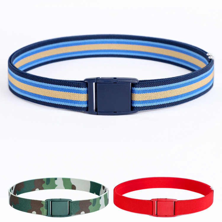 25mm elastic belt for children, boys and girls military training table performance elastic rubber band belt