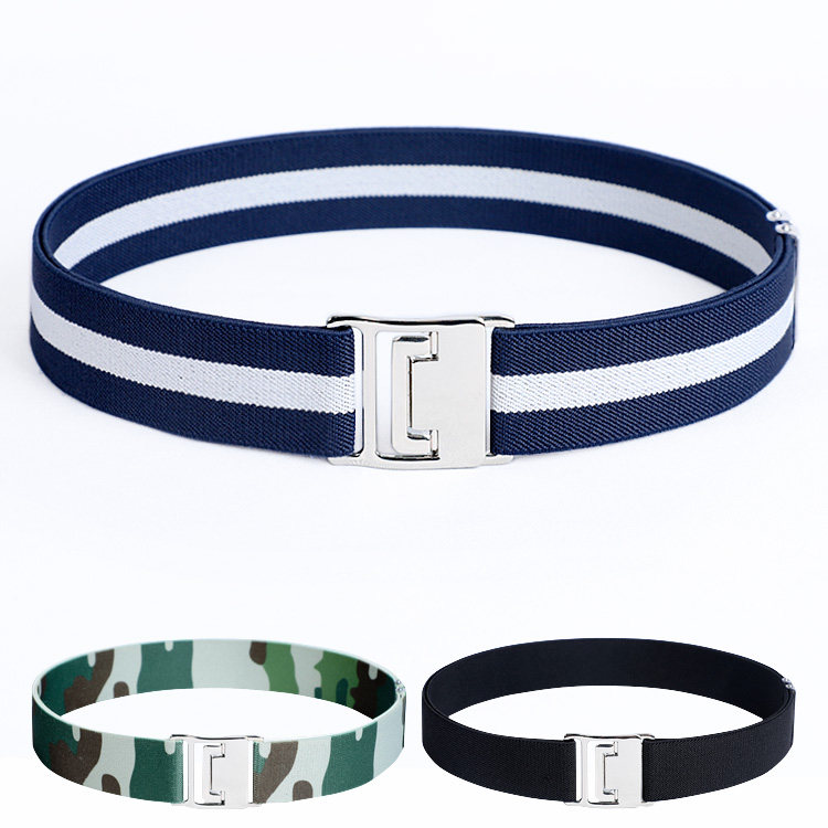 30mm middle and big children have elastic belts for boys and girls, junior high school students military training show elastic belt belt