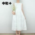 Zhonghe giản dị phụ nữ ăn mặc váy dài khâu vest thoải mái và mỏng xuân hè 8830 - Váy dài Váy dài