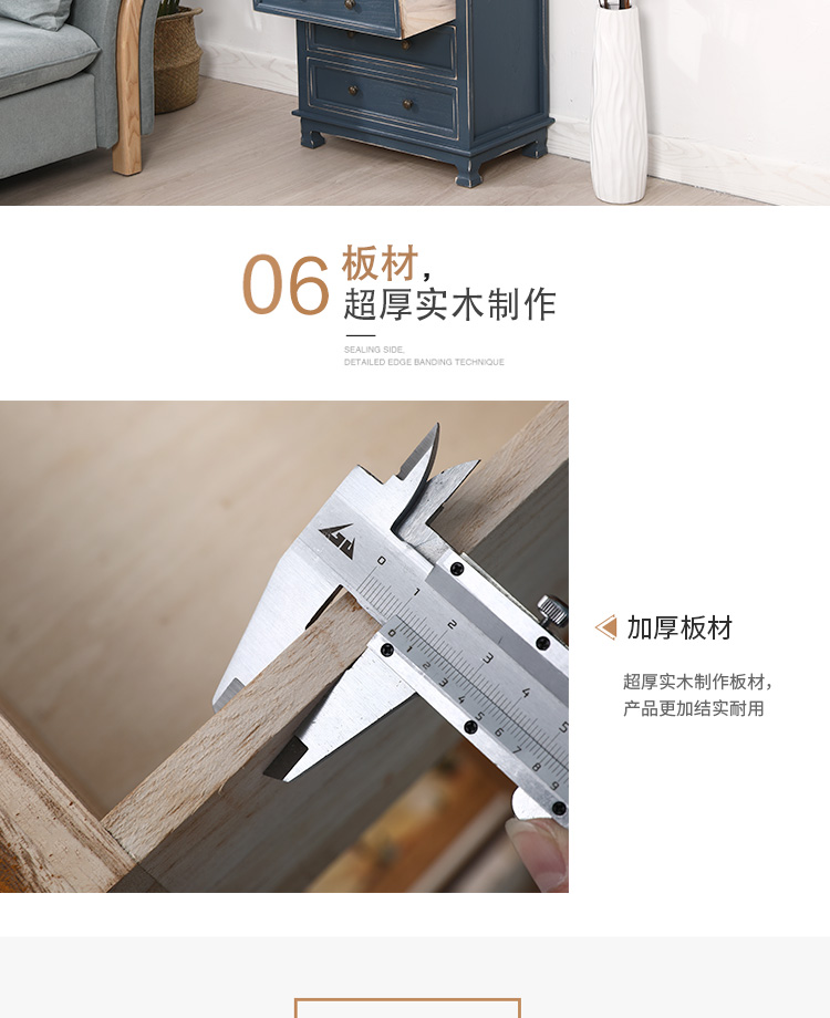 Tủ ngăn kéo Địa Trung Hải gỗ rắn phòng khách cũ retro Mỹ ngăn kéo lưu trữ tủ phòng ngủ lưu trữ năm hoặc sáu ngăn kéo - Buồng các mẫu tủ quần áo gỗ