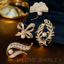 Qingkura Welfare Japanese akoya seawater pearl design Chest Needle High Price-performance Ratio Net Red and Aging Chest Flower