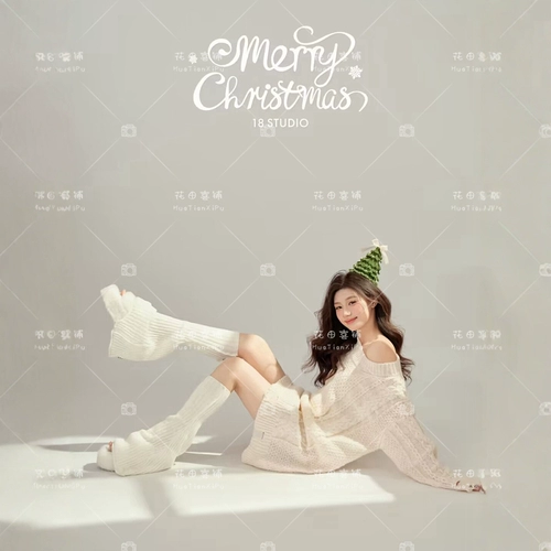 Новая фотостудия, осенне-зимняя новогодняя, рождественская тематическая одежда, женские свитера, маленькая свежая одежда для художественной фотографии для девочек