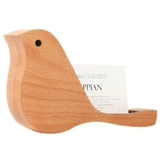 Коробка визитной карточки с твердой деревянными птицами Black Woodnut Wood Creative Exhiction Card Base Stof Frontaf