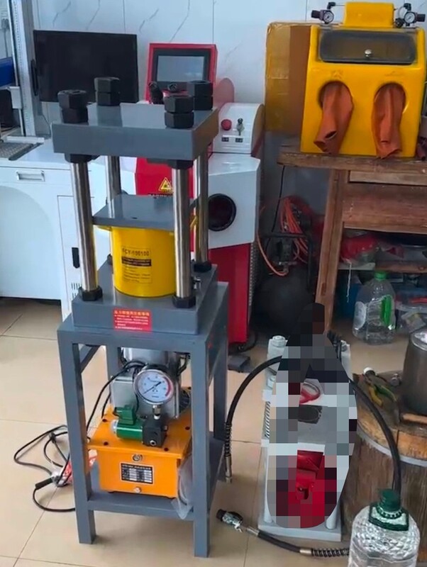 Electric Pressure Press for Making Cakes and Pressing Samples, Laboratory Powder Tablet Press, Sample Maker, Gold and Silver Jewelry Processing Hydraulic Press