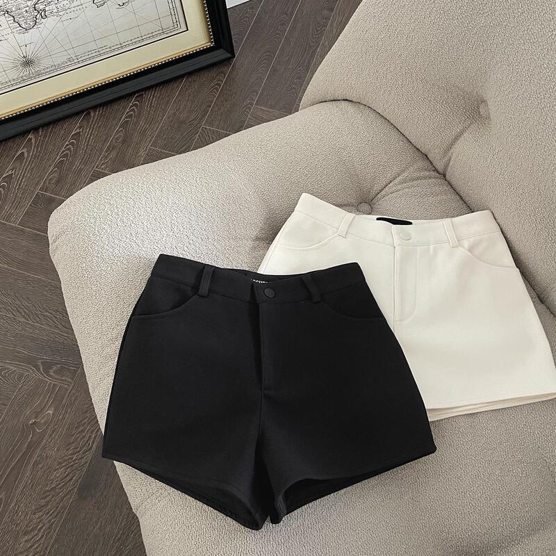 Plus Size White Suit Shorts for Women 2026 New High-Waisted Versatile Slimming Fashionable Niche Black Hot Pants Plus Size White Suit Shorts for Women 2026 New High-Waisted Versatile Slimming Fashionable Niche Black Hot Pants