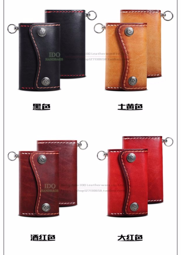 Da cây nhập khẩu mới của Ý Túi da thời trang retro túi da nhỏ unisex đa chức năng - Trường hợp chính ví đựng chìa khóa nam hà nội