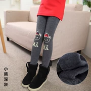 2018 bé gái mới cộng với quần legging nhung dày mùa xuân và thu đông cho bé mùa thu đông đông mặc quần ấm cho bé mùa đông