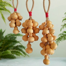 Door-to-door gourd pendant new style a bunch of retro real hemp rope home decoration living room entrance opening gourd pendant