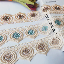 Sofa cushion lace cushion chair cover hood side car cover edge window fabric material splicing decorative accessories computer embroidered lace