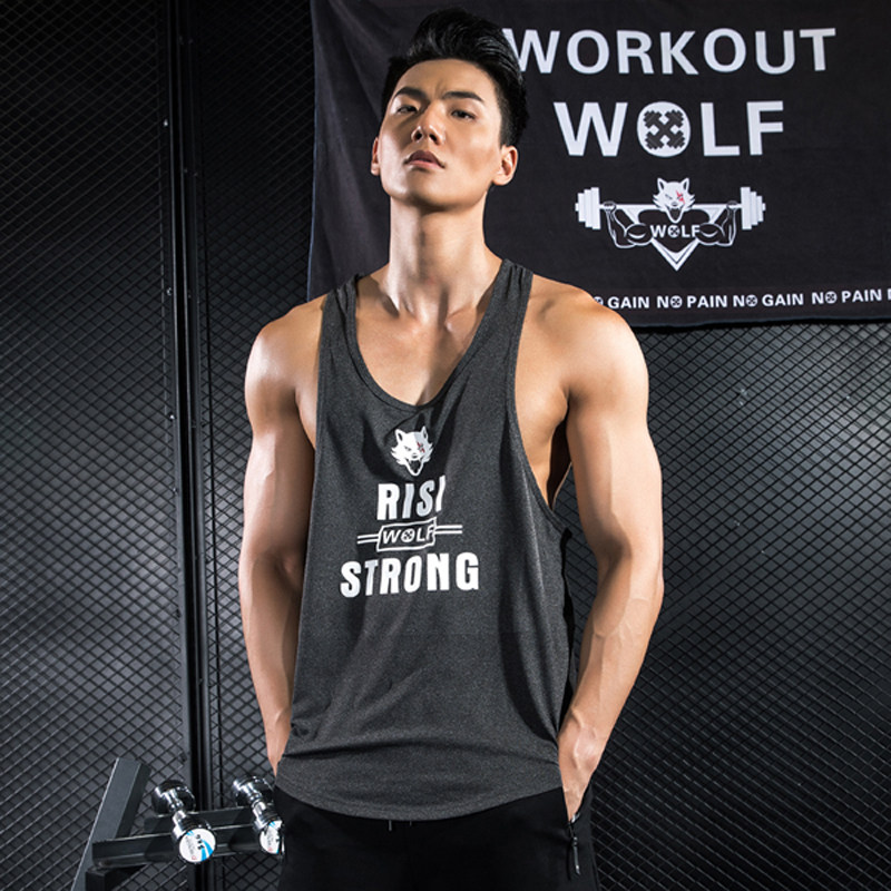 Fitness clothes loose training bodybuilding running quick-drying sleeveless sports vest male personal trainer overalls custom