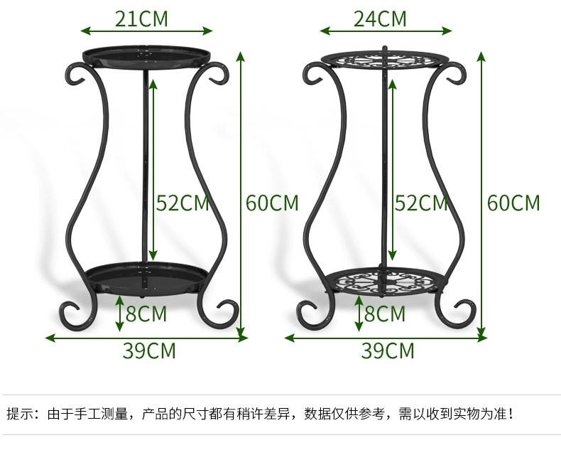 Giá treo hoa nhiều tầng bằng sắt rèn phong cách châu Âu Củ cải xanh treo hoa phong lan ban công Kệ hoa sát đất phòng khách trong nhà Giá treo chậu hoa cao từ trần đến sàn kệ trồng cây kệ treo cây ban công