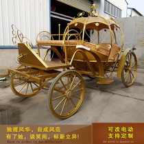 New European-style electric pumpkin carriage Wedding photography scenic spot sightseeing hotel display props