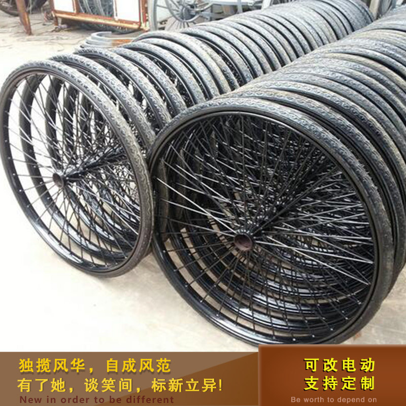 Antique Wedding Celebration Manpower Yellow Bag Car Accessories New Products Solid Wheels Film & TV Photography Stage Props Bracelet wheels