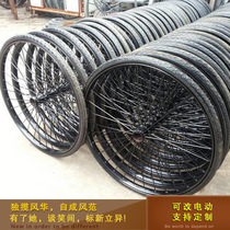 Antique wedding rickshaw accessories New solid wheel Film and television photography stage props Hand-drawn car wheels