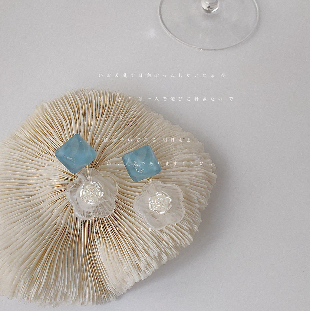 Rose bright eyes other hand design 925 silver needle summer new earrings in beauty gentle earrings in