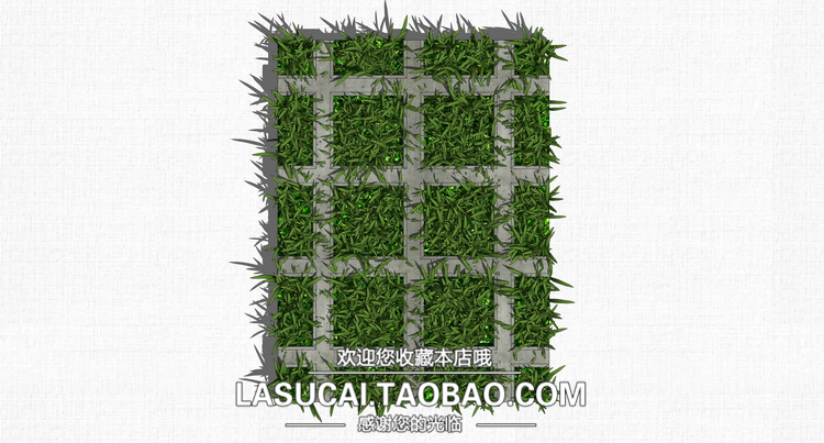 R227景观园林垂直绿化花架su模型sketchup室内植物绿植su家...-21