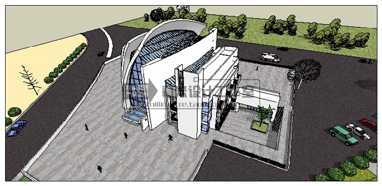 DB08150 大师作品 著名建筑 SU模型 萨伏伊流水别墅 sketchup建...-12