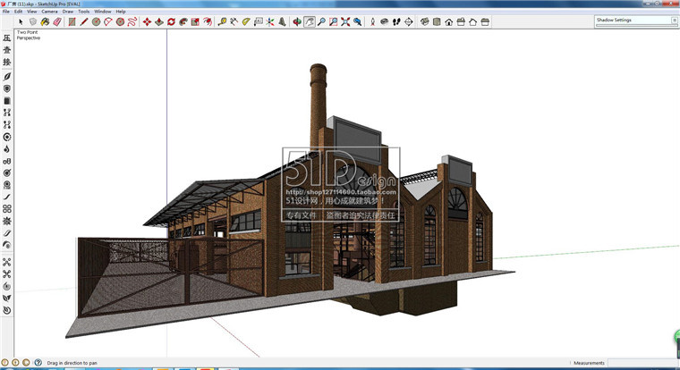 SU00006厂房工业区设计老厂房改造创业园SU模型sketchup草图大...-6