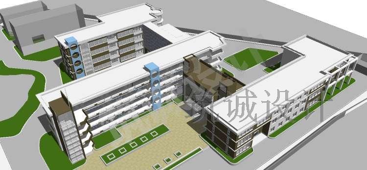TU00169 中小学/学校规划/su及单体建筑设计中学小学校园模型su-11