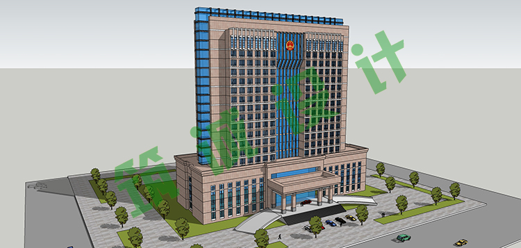 TU00176 su高层建筑模型库现代办公楼酒店商业方案-7