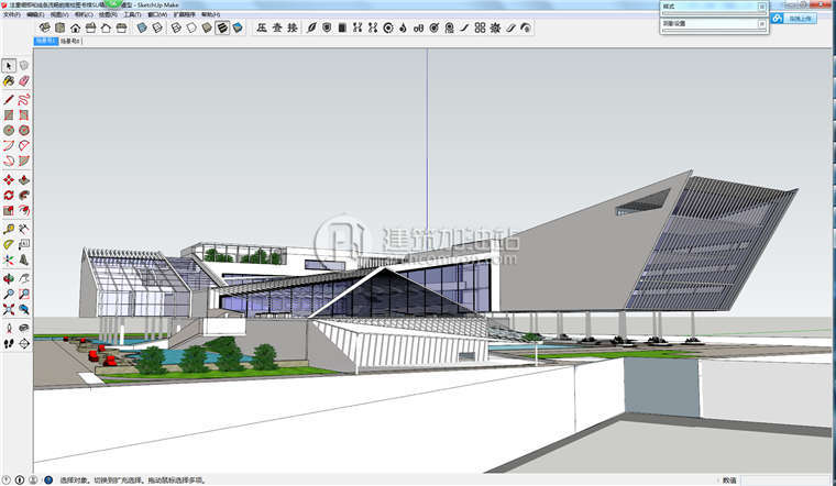 SU009 图书馆 sketchup模型 图书馆模型 图书馆SU模型67个 精美...-4