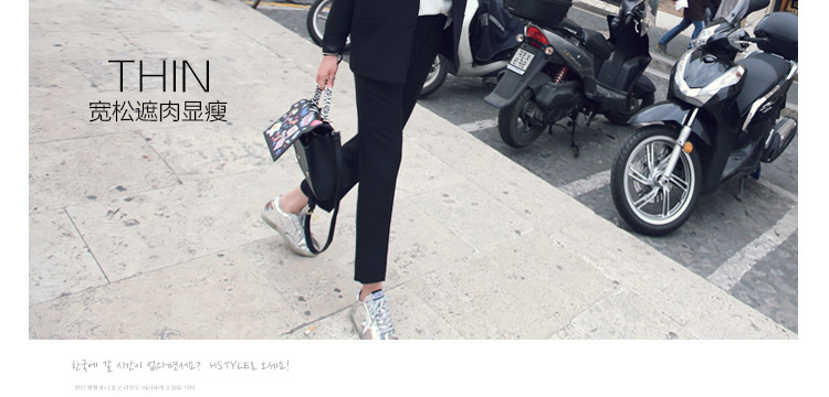 Bộ đồ vest nữ bình thường 2019 xuân mới phiên bản Hàn Quốc đã mỏng một nút nhỏ phù hợp với áo khoác hai dây quần áo bộ thu đông nữ đẹp