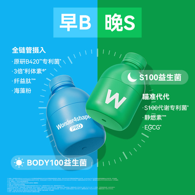 Wonderlab Body100 Probiotic S100 Metabolic Combination Weight Management Light Weight B420Pro