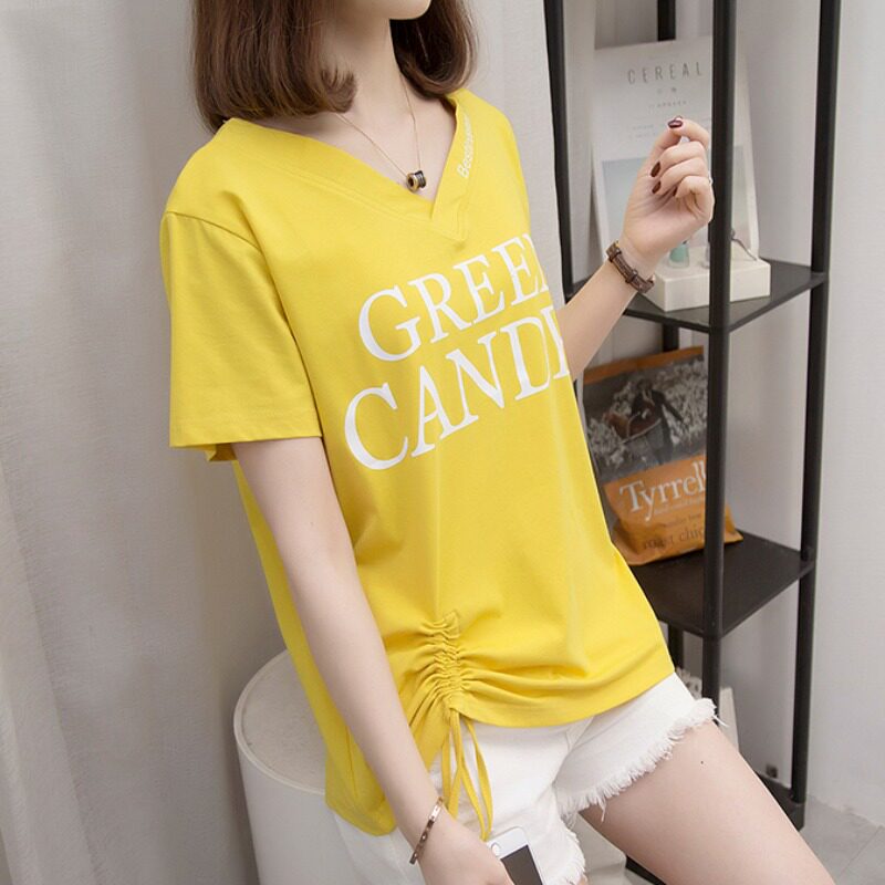 Plus-size women's clothing 2021 new summer clothing 200 catties foreign style loose belly-covering short-sleeved T-shirt fat sister slimming top