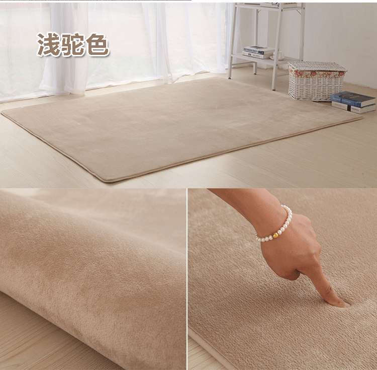 Lông cừu dày san hô phòng khách bàn cà phê thảm phòng ngủ đầy đủ giường giường hình chữ nhật mat bò có thể giặt tùy chỉnh - Thảm thảm trang trí phòng ngủ