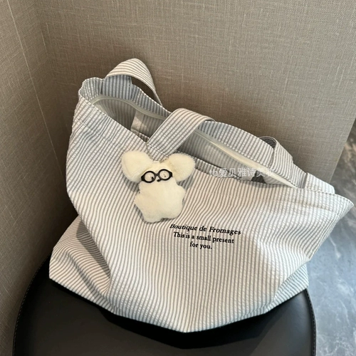 Кто это знает? Способность очень удовлетворяет ~ Корейская ленивая холстальная сумка для женщин 2025 Новая модель Портативная большая пропускная способность релаксация