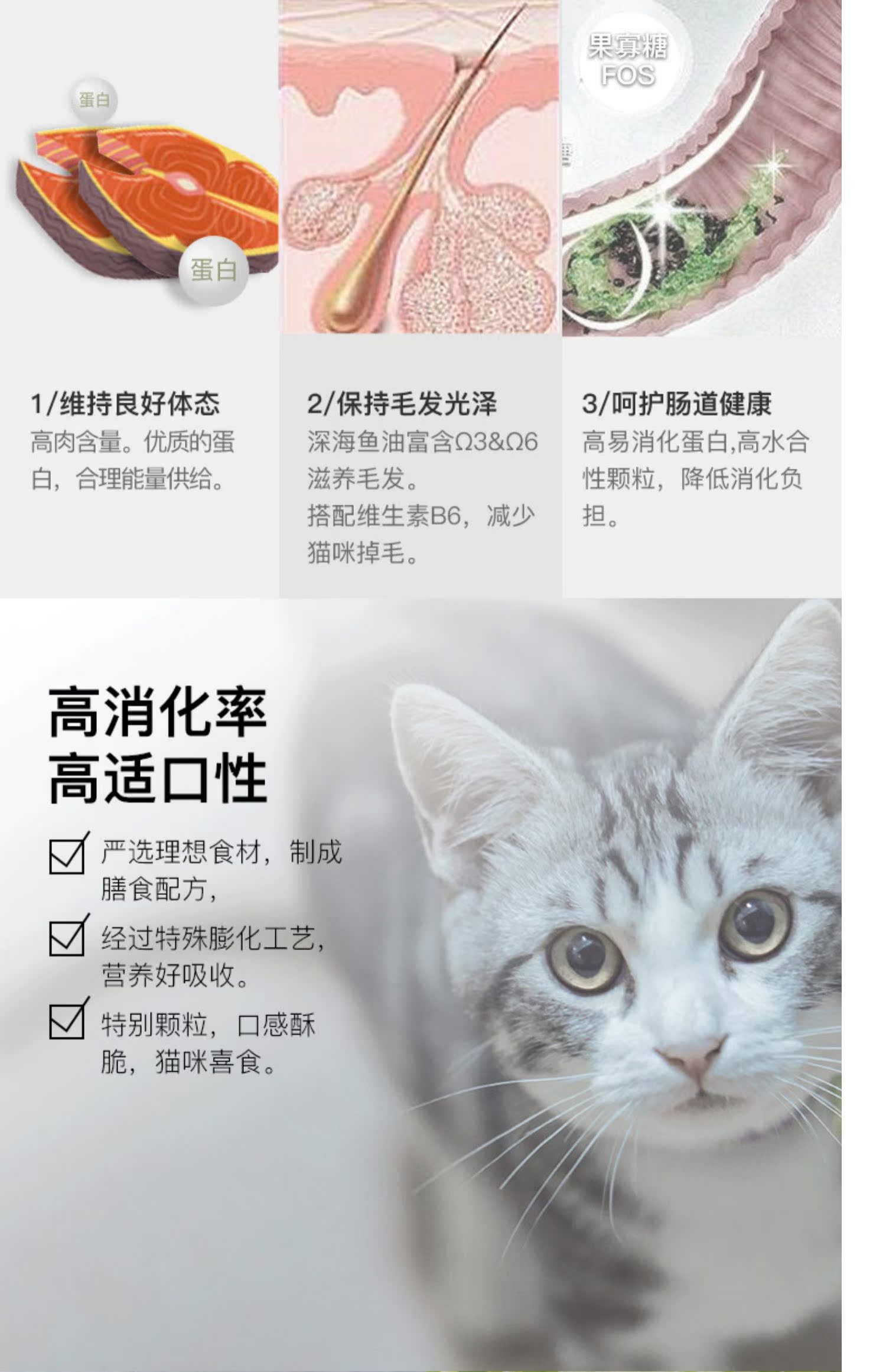 Thức ăn tự nhiên cho mèo bĩu môi 10kg 祛 去 球 美 毛 vào thức ăn chủ yếu cho mèo - Cat Staples thức ăn cho mèo giá rẻ