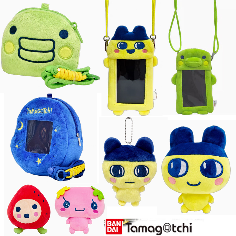 Bandai Official Tamagotchi Peripheral Fudogi Headphone Bag Plush Doll Pet Machine Headphone Mobile Phone Bag Storage