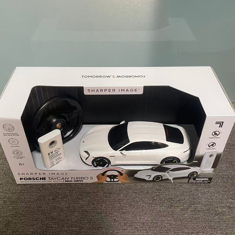 Sharper Image Electric Steering Wheel Remote Control Car Porsche Electric Car 1:20 Kidsren's Boy Toy Car Model