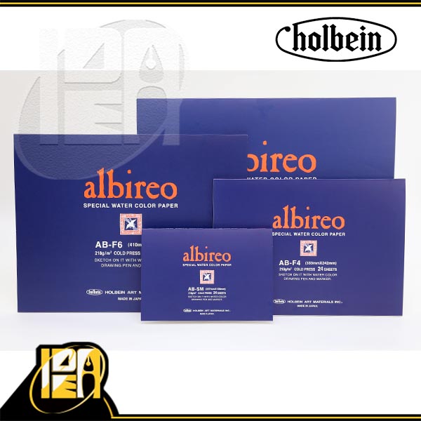 Holbein, Japan, Holbein albireo, albireo, lumens watercolor paper 218g four sides seal AB(F specification)