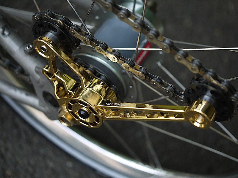 CNC Gold 2-6 speed metal tensioner for Korean NOV Xiaobu folding bike modification
