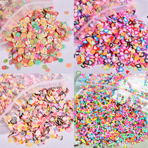 Soft pottery fruit slices mixed handmade DIY cake patches Cream earth sugar grains Chocolate food play decoration materials