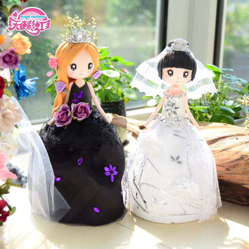 Angel Rainbow Flower Country Princess Ultra-light clay material package for children hand DIY Color Material Package Set