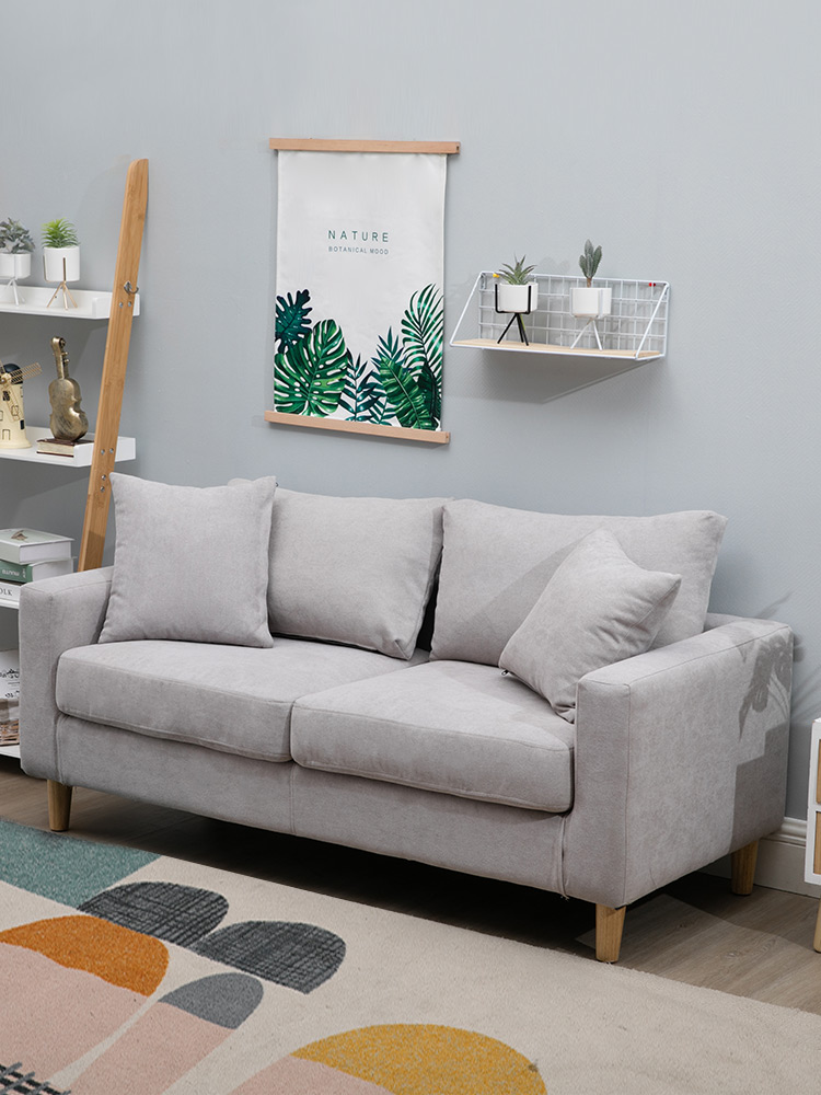 Fabric Sofa Bedroom Duo Double Sofa Chair Trio Nordic School Mental Counseling Room Special Strip Sofa