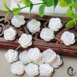 Белый трехмерный двусторонний резной аксессуар, аксессуары, 8-12мм, в цветочек, DIY