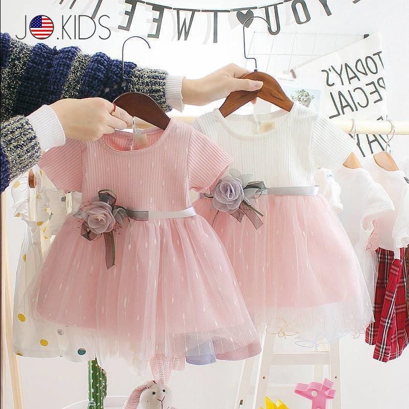 Special cabinet JO children dress girl 2022 Summer new foreign dress female baby dress baby princess dresses