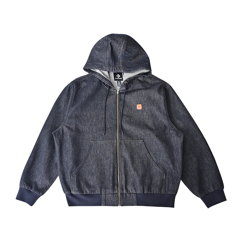 Converse New Men's Sports Casual Hooded Jacket Loose and Versatile Denim Top Mcj411