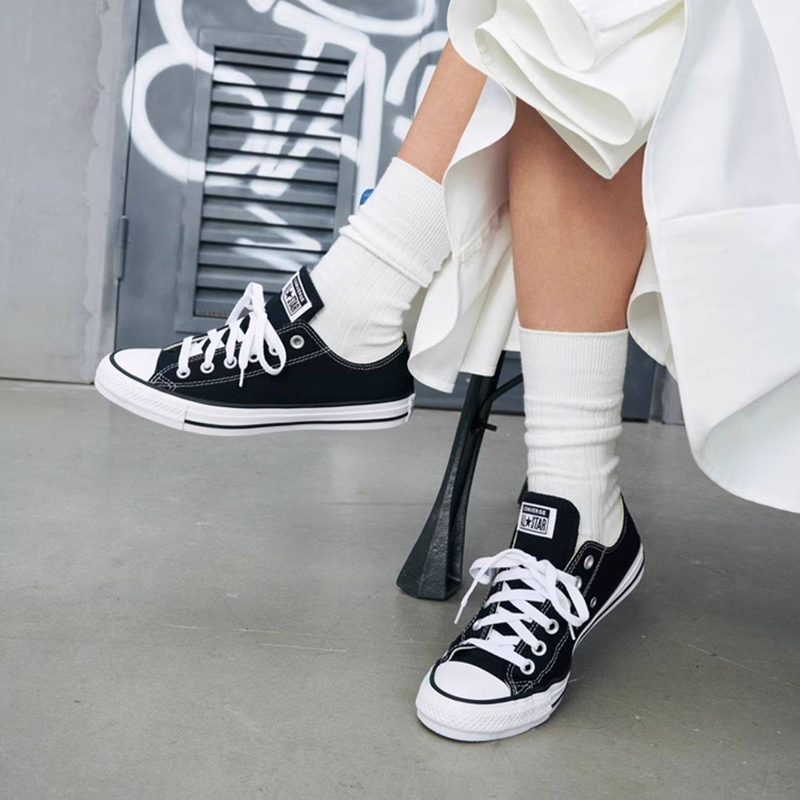 Converse Classic Men's and Women's Shoes, Classic Trendy Versatile Low and High Top Couple Canvas Shoes 101001