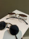 Retro round metal frame sunglasses for men and women, personalized double-layer flip sunglasses, funny concave shape, trendy photo glasses